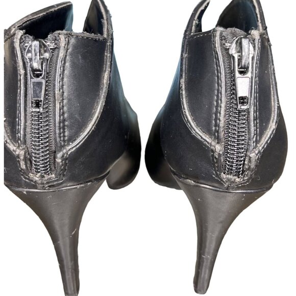 8 Qupid Black Ankle Boots Stiletto Heel Booties Professional Stylish Casual - Picture 6 of 11